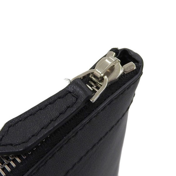 BALENCIAGA Leather Navy Clip M Clutch Bag 373834 Black - Picture 5 of 8